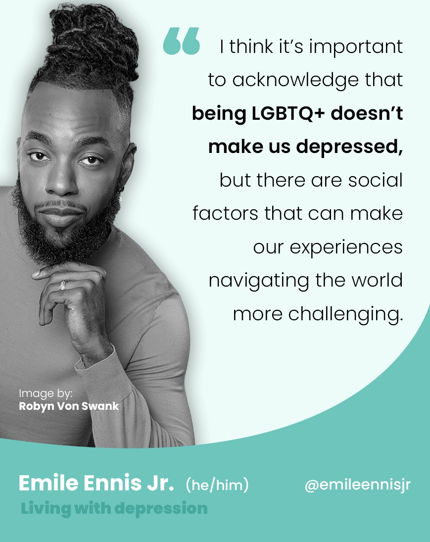 Quote by Emile Ennis Jr., an individual living with depression