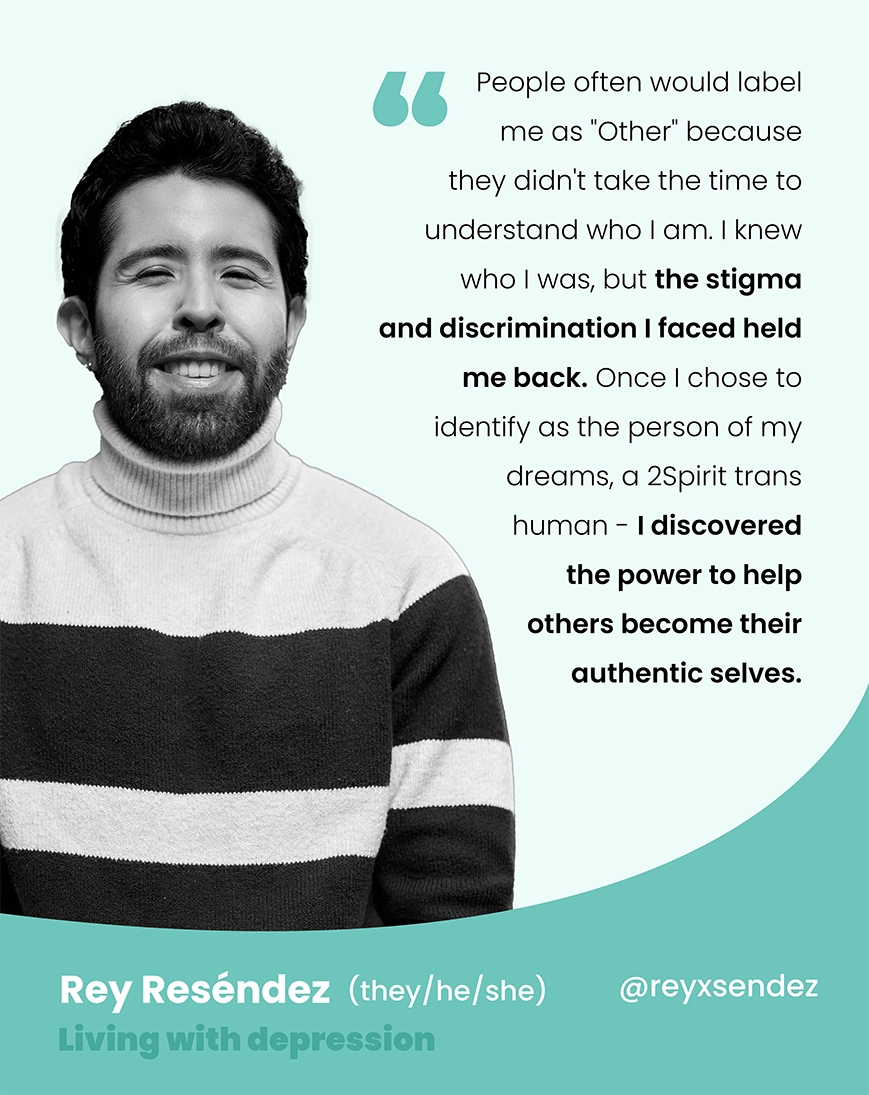 Quote by Rey Reséndez, an individual living with depression